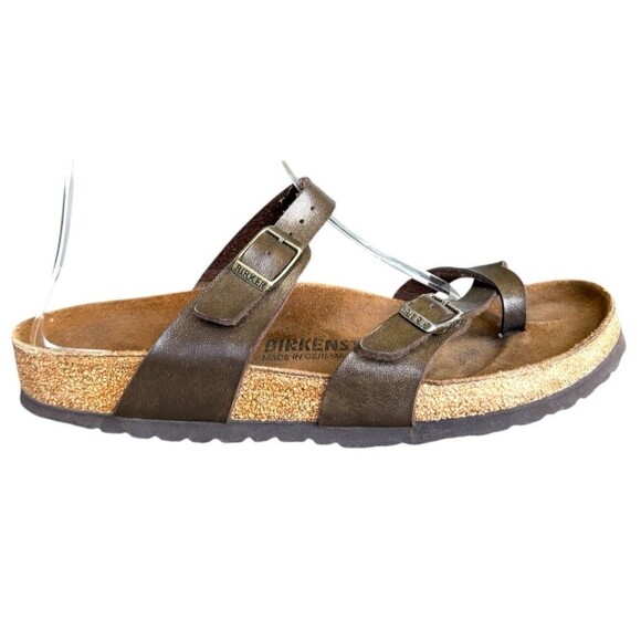 Birkenstock Mayari Brown Leather Buckle Sandals Women\'s Size 9